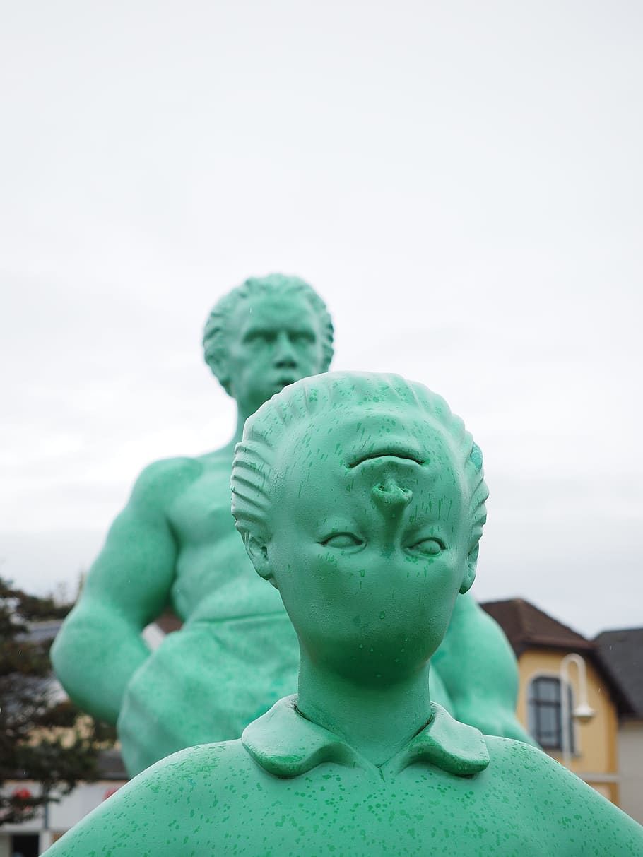riesen, men, human, artwork, person, green, sculpture, figure HD wallpaper