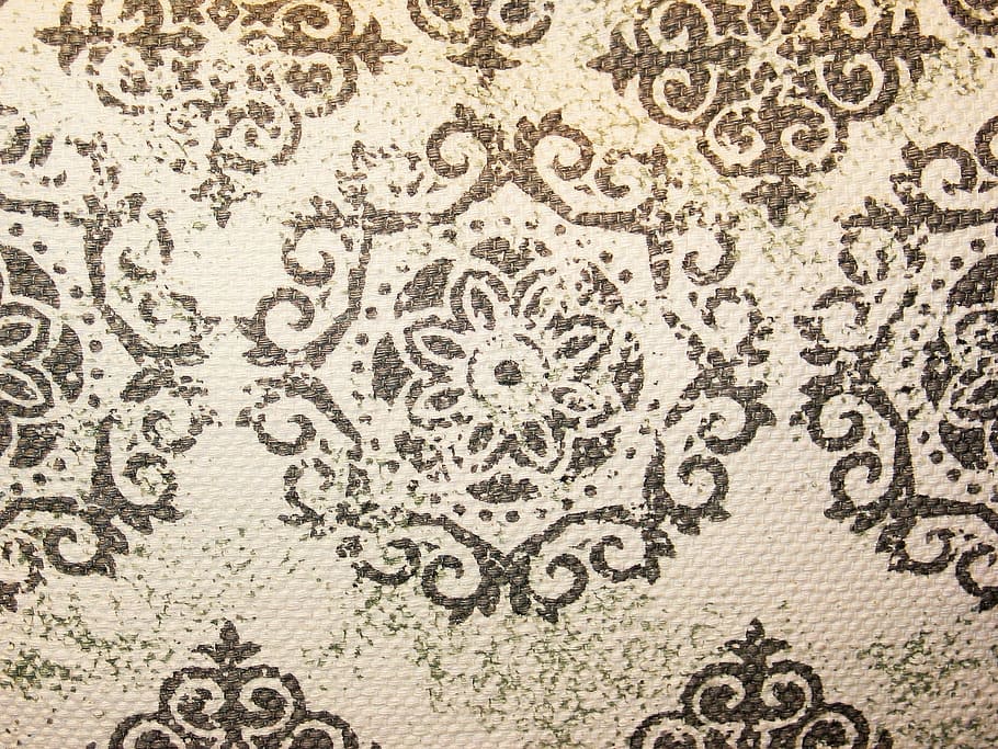 white and gray textile, fabric, pillowcase, tablecloth, pattern HD wallpaper