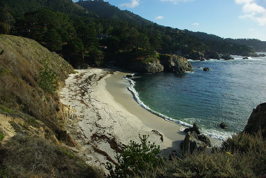 point lobos, ocean, beach, nature, sand, sea, relaxation, travel, HD wallpaper