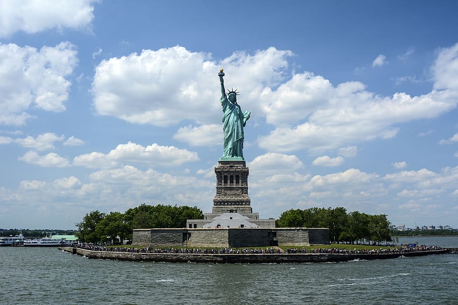 Statue of Liberty, New York, liberty island, new york harbor, HD wallpaper
