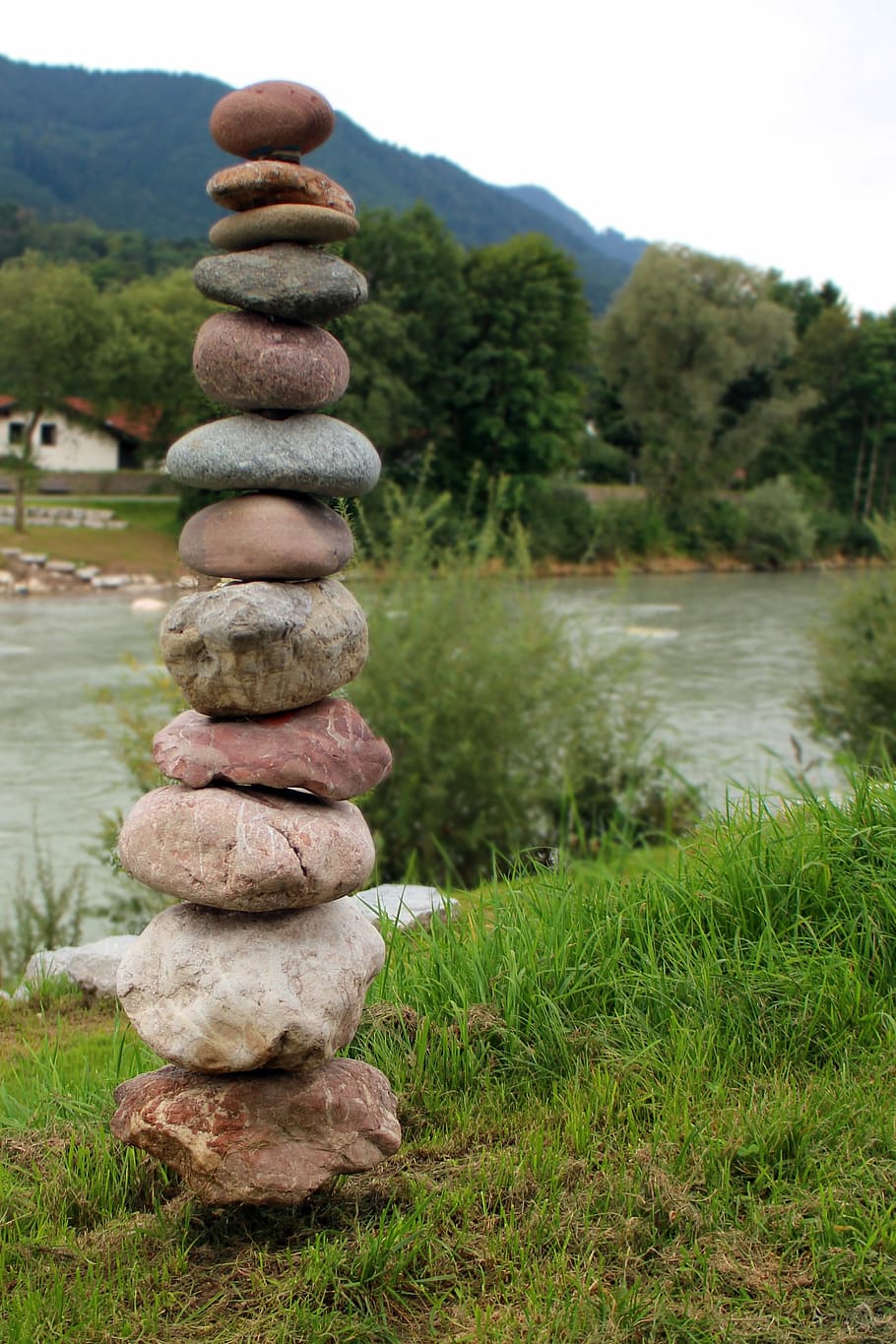 stone, tower, stone tower, balance, building, layered, stacked HD wallpaper