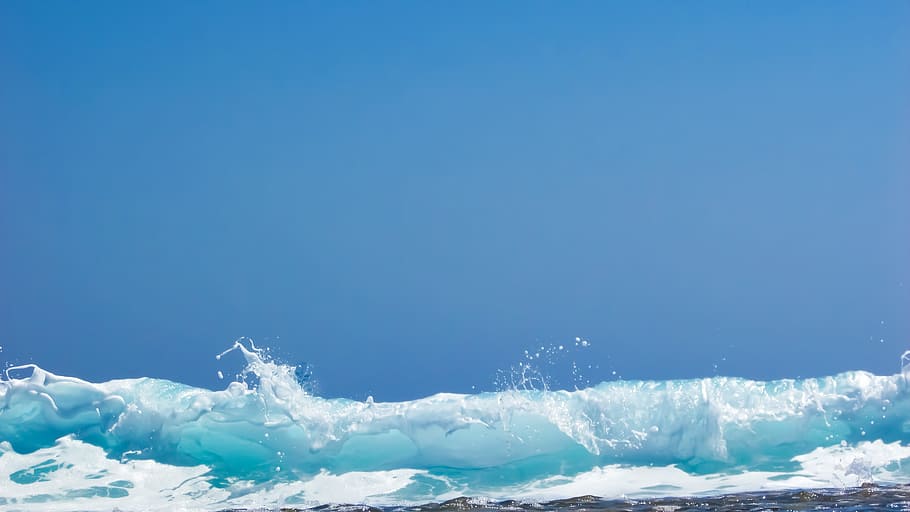 time-lapse photography of wave, Bubbles, Foam, Spray, Energy HD wallpaper