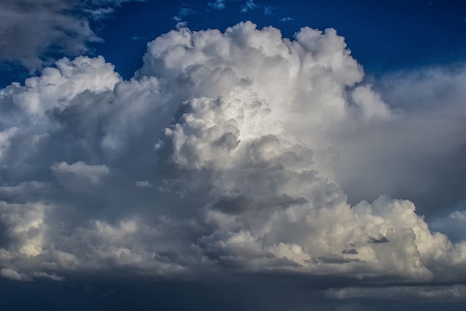 clouds, cumulus, nature, sky, weather, panoramic, cloudscape HD wallpaper