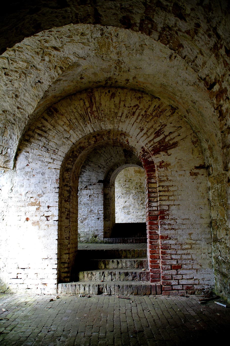 doors, passage, round arch, input, gang, old, architecture HD wallpaper