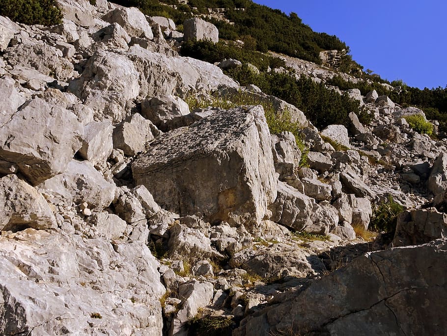 rocks, sassi, mountain, landslide, rubble, rock - object, solid HD wallpaper