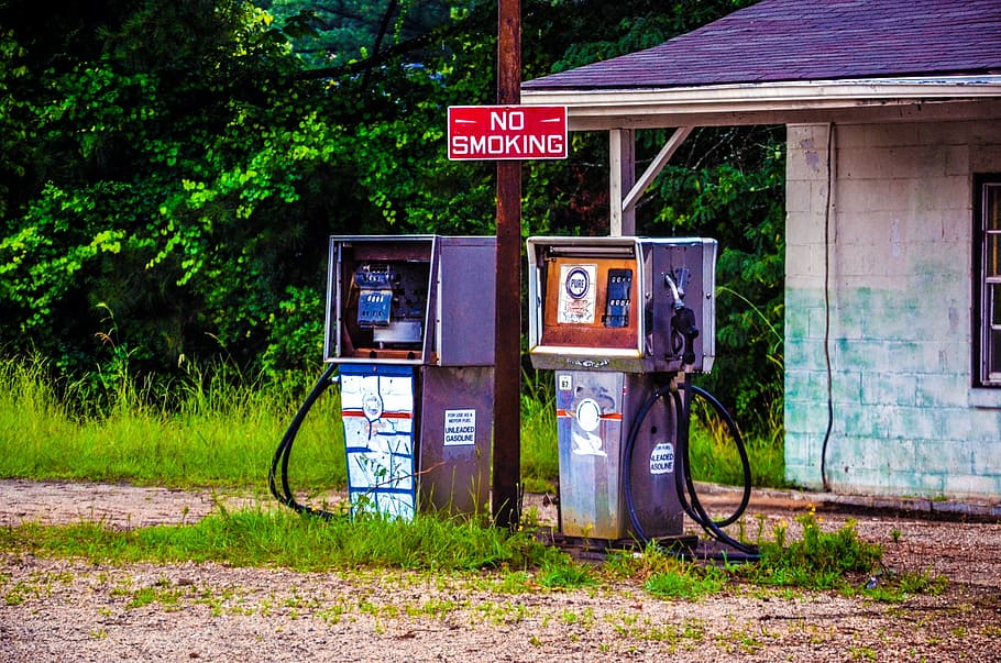 HD wallpaper: brown gas pump, abandoned, leave, petrol stations, southern  states | Wallpaper Flare