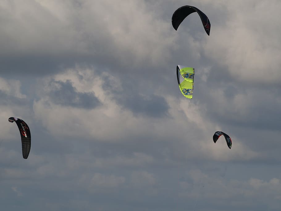 dragons, clouds, sky, wind, windy, extreme Sports, flying, paragliding HD wallpaper