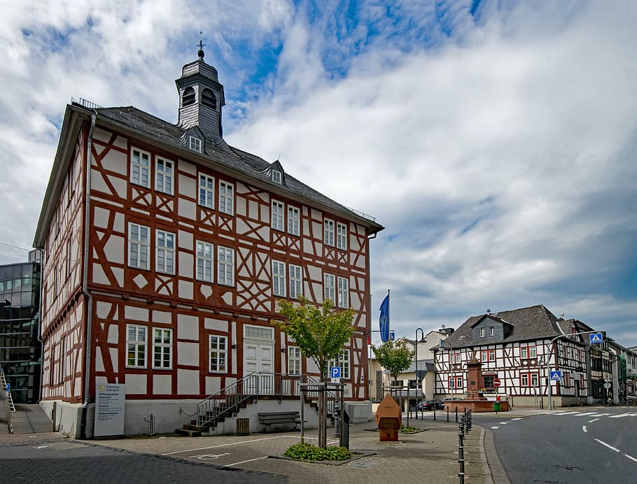 usingen, taunus, hesse, germany, old town, old building, places of interest HD wallpaper