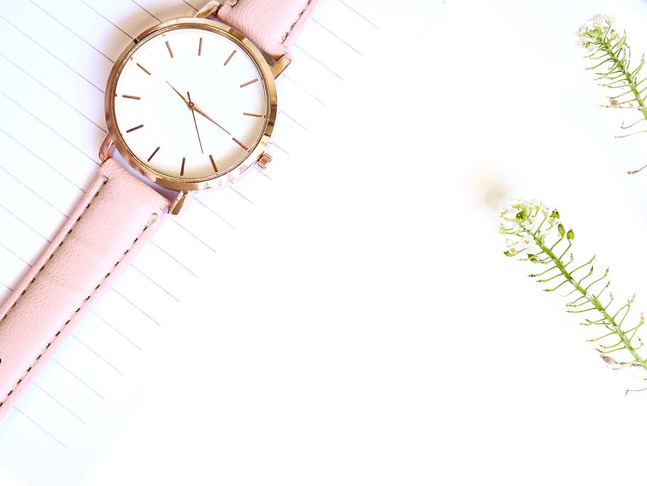 write, white space, stationary, clock, time, low angle view HD wallpaper
