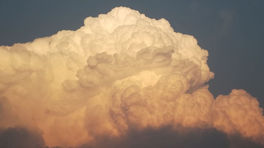 clouds, nature, sky, blue, sunset, weather, storm clouds, dark clouds HD wallpaper