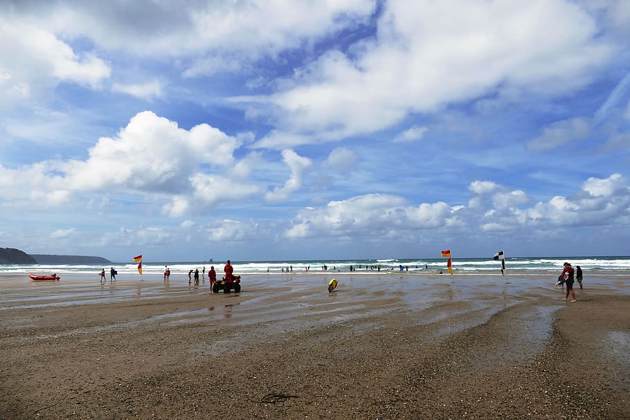 Penhale Sands, Perranporth, Cornwall, beach, beaches, sea, coast HD wallpaper