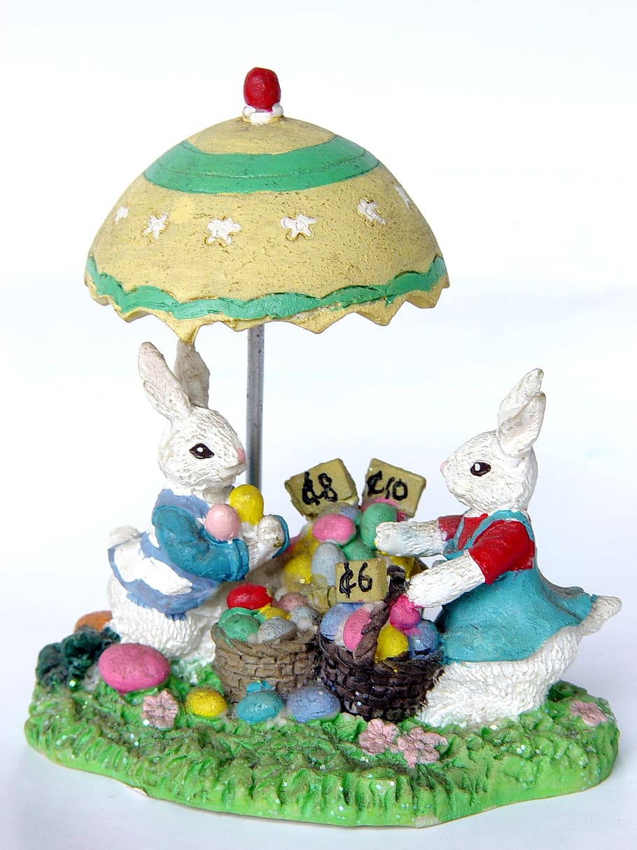 souvenir, rabbit, umbrella, representation, art and craft, multi colored HD wallpaper