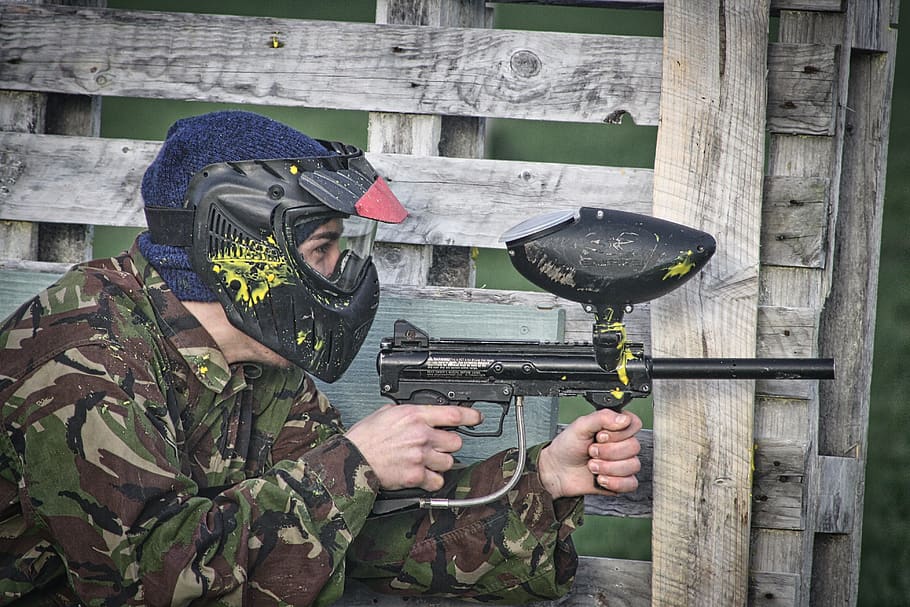 paintball, action, army, gun, military, paintballing, activity, HD wallpaper