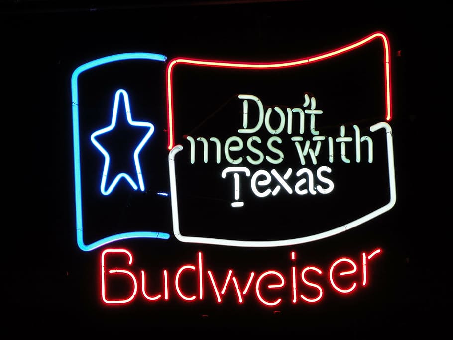 lightedd Budweiser neon light signage, shield, advertisement