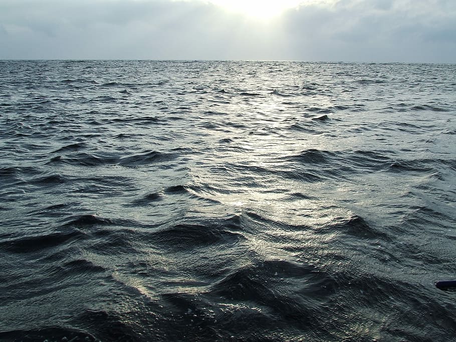 Sea, Sunset, Wave, nature, backgrounds, rippled, no people HD wallpaper