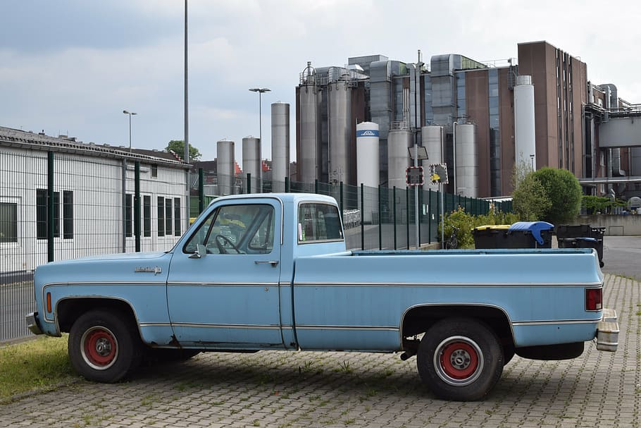 pick up, auto, blue, mode of transportation, land vehicle, motor vehicle HD wallpaper