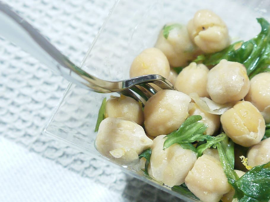 aperitif, chickpeas, arugula, food, food and drink, healthy eating HD wallpaper