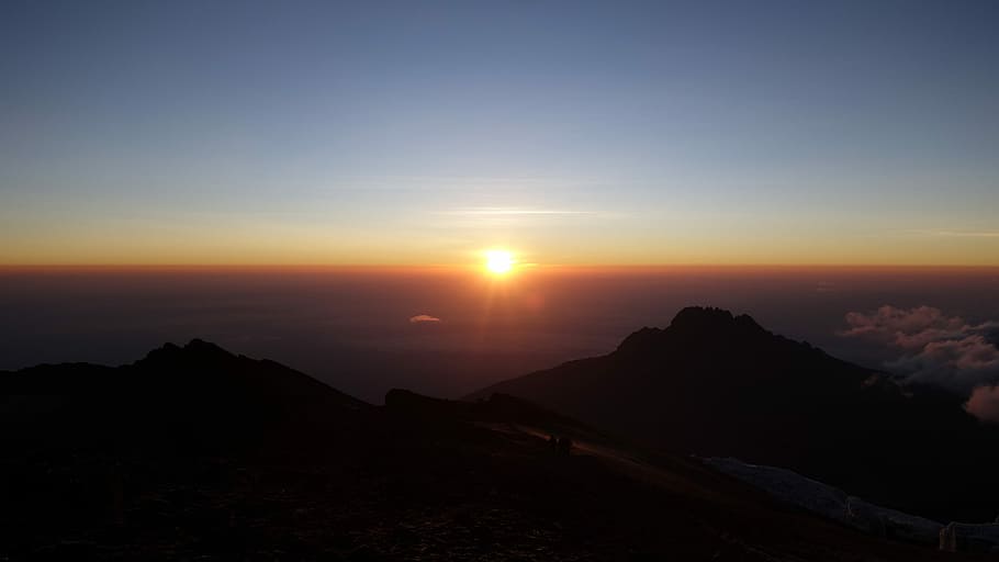 Kilimanjaro, Mountain, Africa, Sunrise, summit ascension, sunset, HD wallpaper