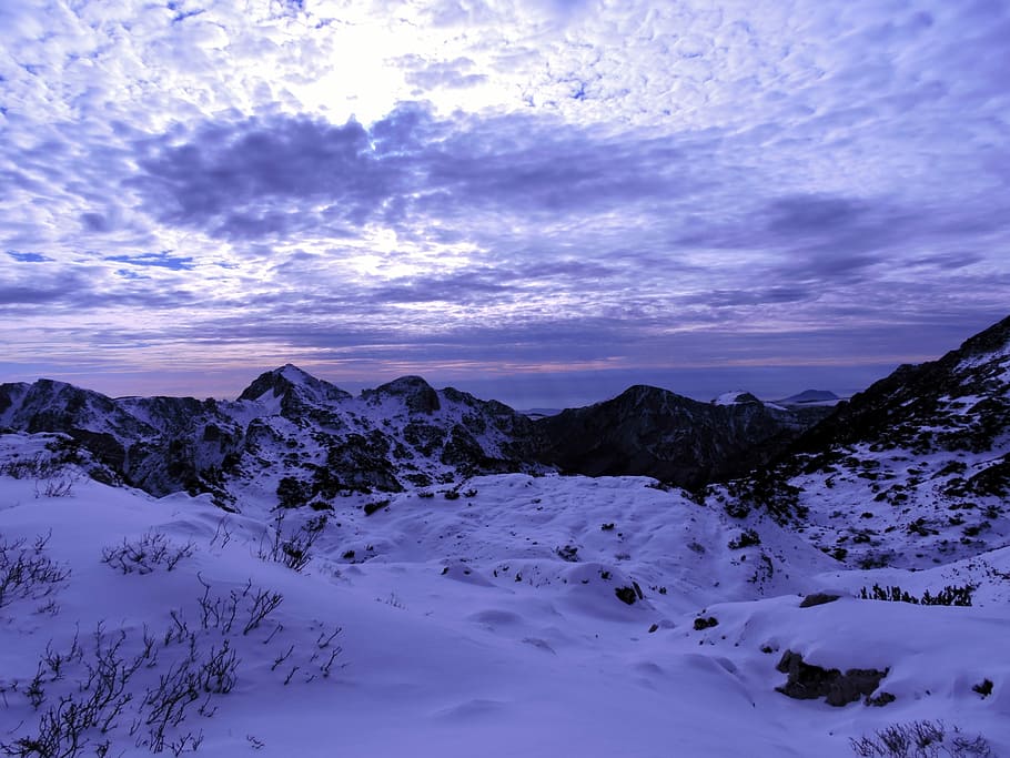 Mountains, Snow, Clouds, Alps, sky, carega, landscape, italy HD wallpaper