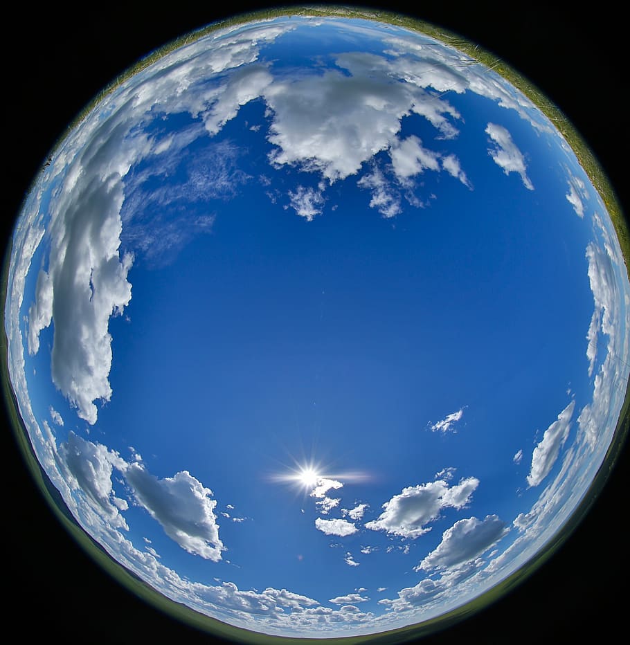 earth illustration, blue sky, cloud, all, sun, mongolia, hard wire smart HD wallpaper