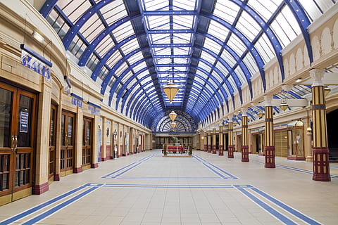 Winter Gardens, Arcade, Arches, Pattern, design, architecture HD wallpaper