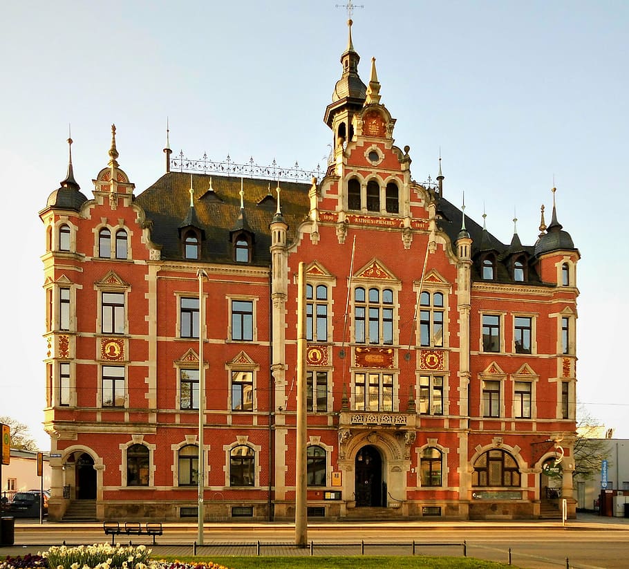 town hall, dresden, pieschen, architecture, built structure HD wallpaper