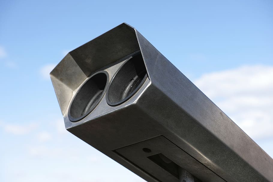 binoculars, eye, remote, metal, landscape, steel, contemporary HD wallpaper
