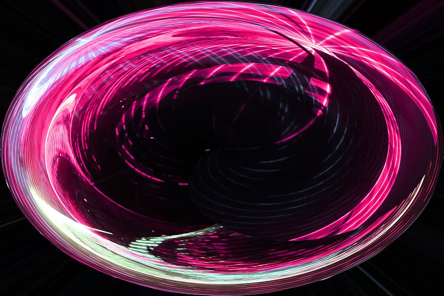 Violet, Pink, District, Lights, reflection, modern, modern art HD wallpaper