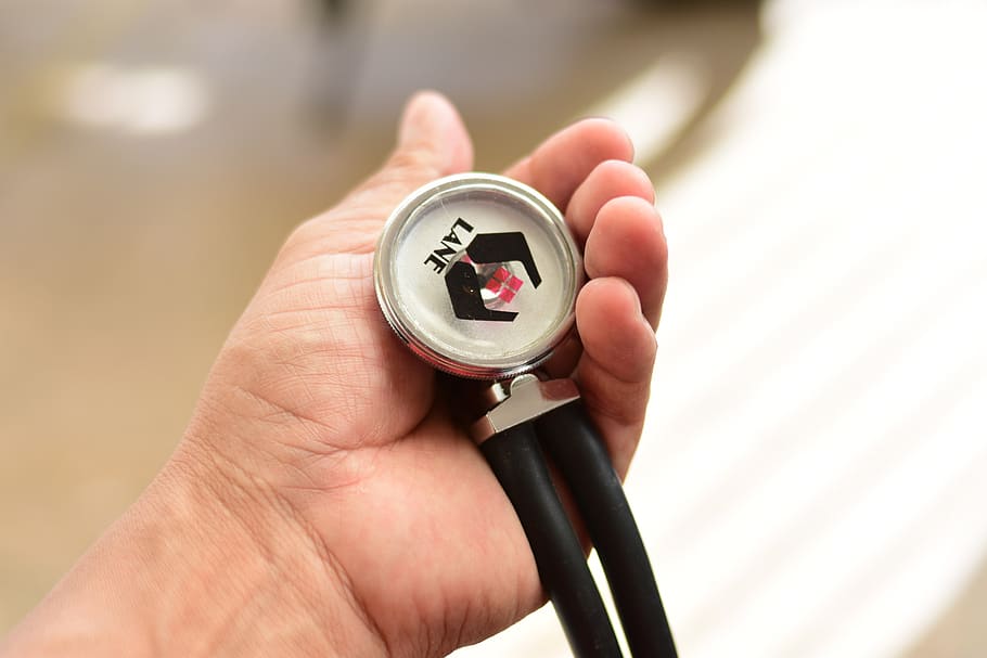 hand, stethoscope, human hand, human body part, holding, one person HD wallpaper