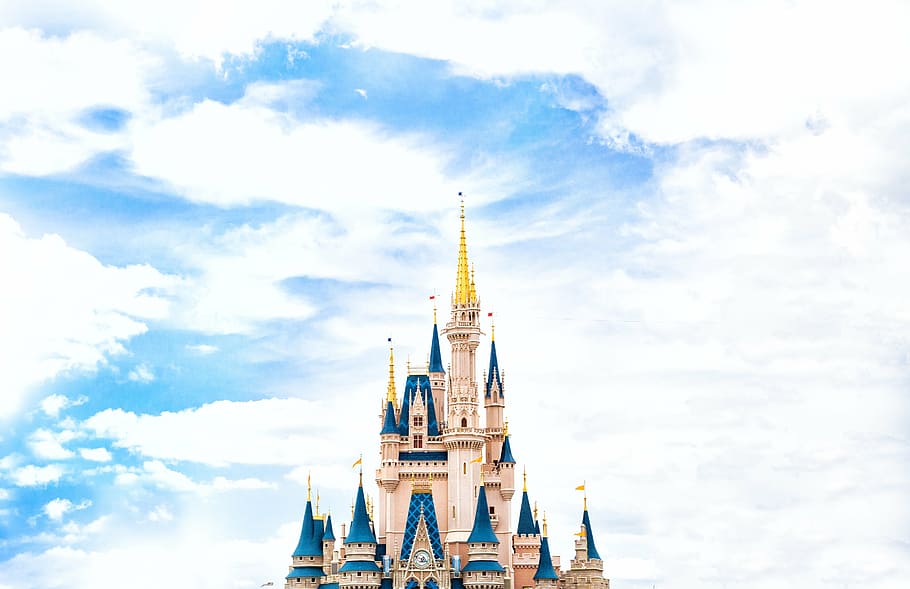 Disneyland photo, architecture, castle, cinderella castle, disney world