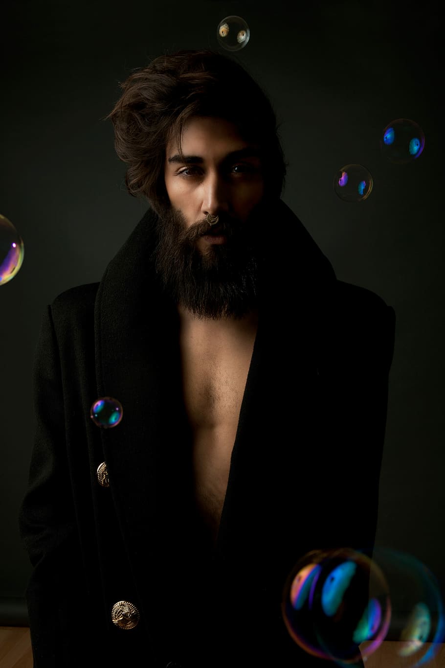 man wearing black coat, people, caucasian Ethnicity, fun, men HD wallpaper