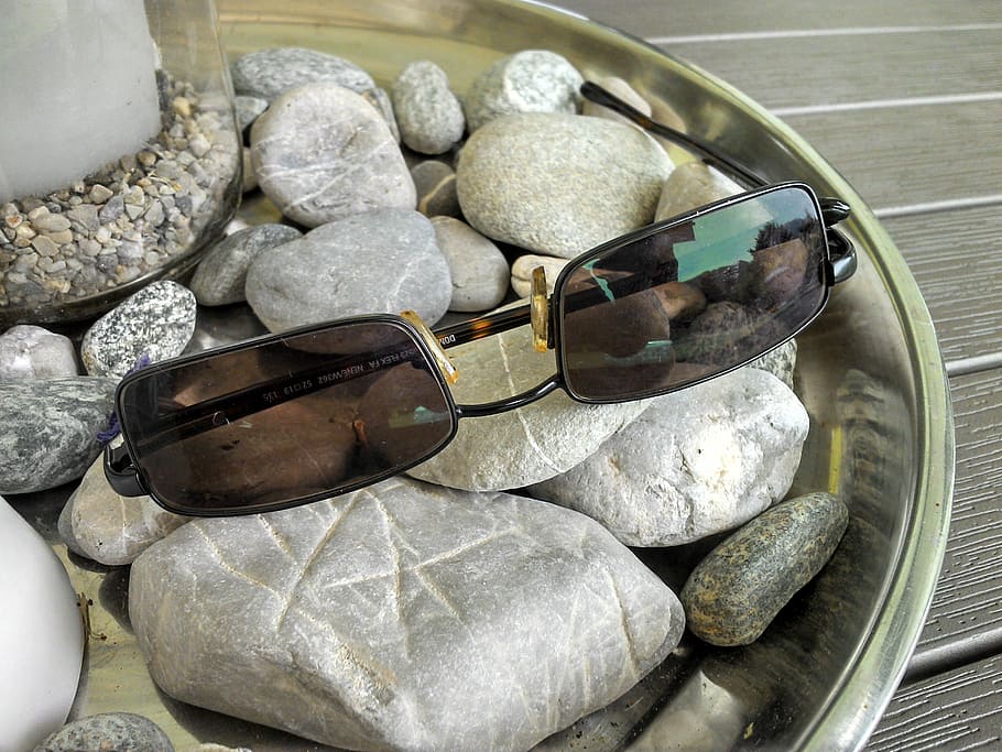 Sunglasses, Sun Protection, Uv Filter, stones, holiday, reflections, HD wallpaper