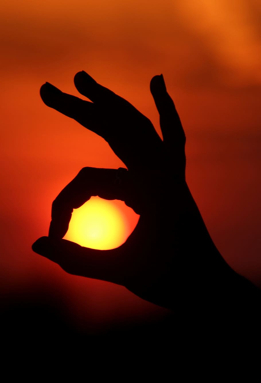 Sun, Hand, Fingers, Shadows, Play, sunset, human hand, human body part HD wallpaper