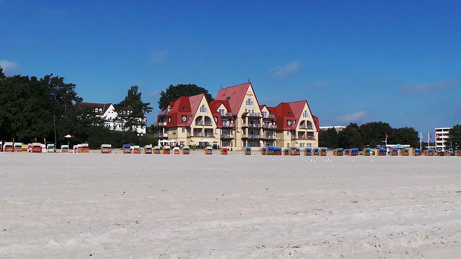 grömitz, beach, coffee, seaside, resort, hotel, holidays, sunny HD wallpaper
