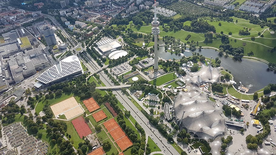 olympia, olympic park, munich, architecture, bavaria, stadium, HD wallpaper