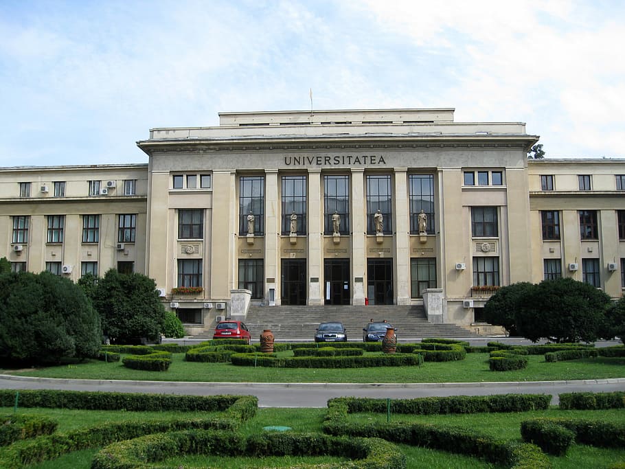 Law Faculty of the University of Bucharest, Romania, architecture HD wallpaper