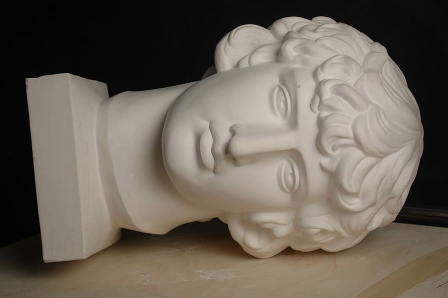 Head, Thinking, Statue, Bust, Person, gypsum, human body part HD wallpaper