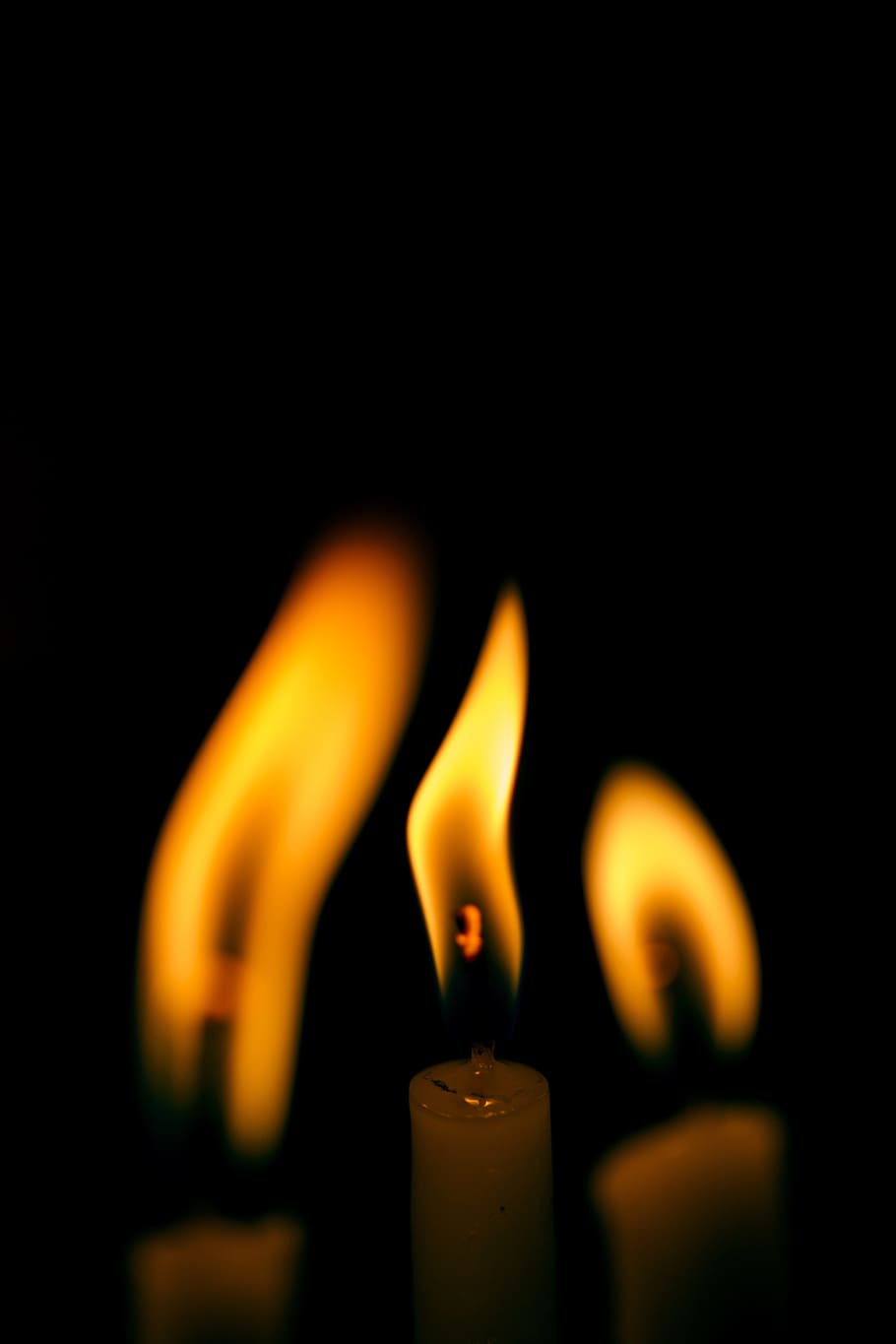 flame, burn, burnt, flammable, dark, candle, meditation, night HD wallpaper
