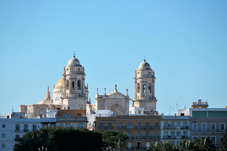 cathedral, of, cadiz, architecture, church, famous Place, building exterior, HD wallpaper