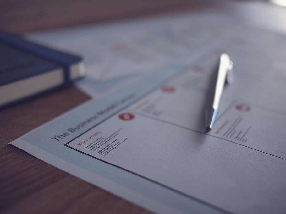 silver pen on paper, business, document, proposal, marketing HD wallpaper