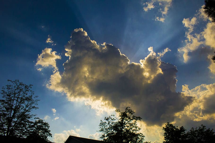 sun, rays, sky, clouds, outdoors, scenic, tranquil, stratosphere HD wallpaper