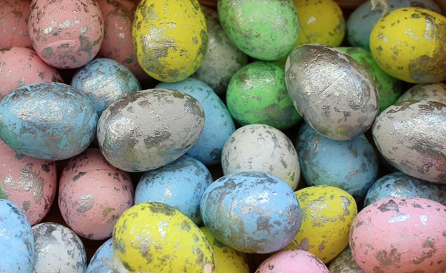 assorted-color egg photography, eggs, decoration, eating, easter HD wallpaper