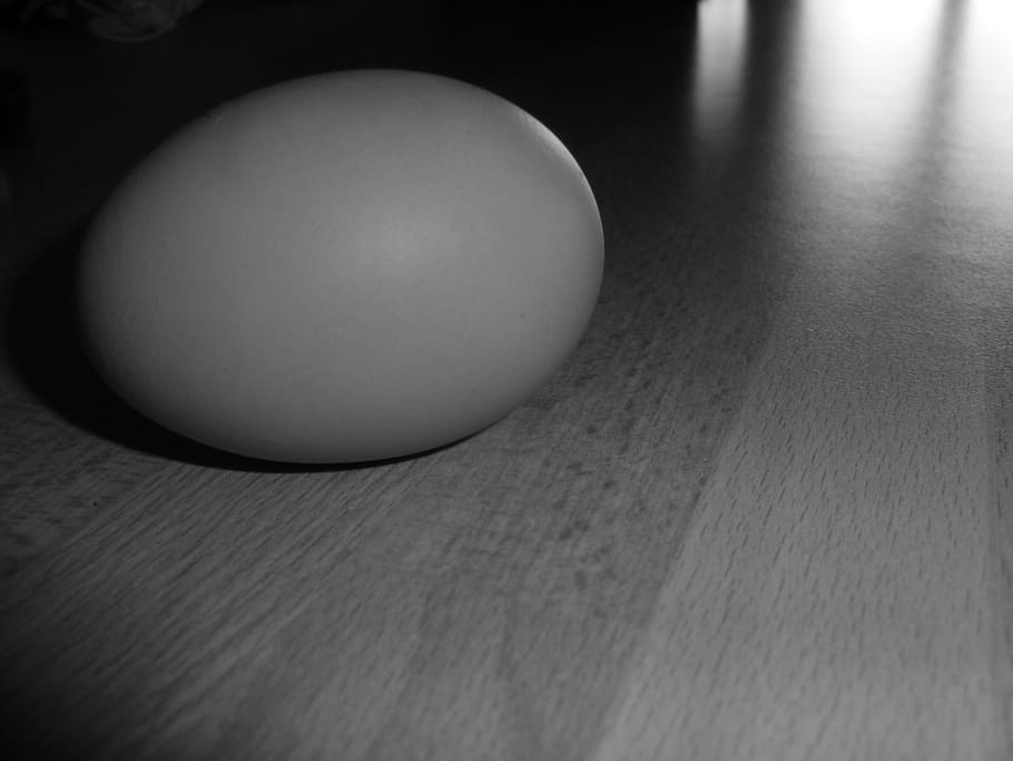 egg, black and white, brightness, table, indoors, wellbeing HD wallpaper