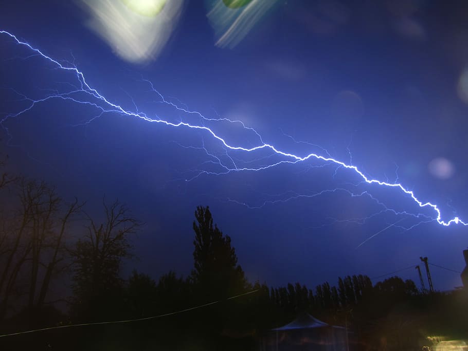 photo of lightning, Lightning, Storm, In The Evening, thunderstorm HD wallpaper