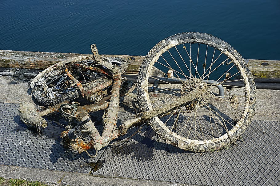 Bike, Draft, Wheels, Rust, Old, two wheels, ferrraille, metal HD wallpaper