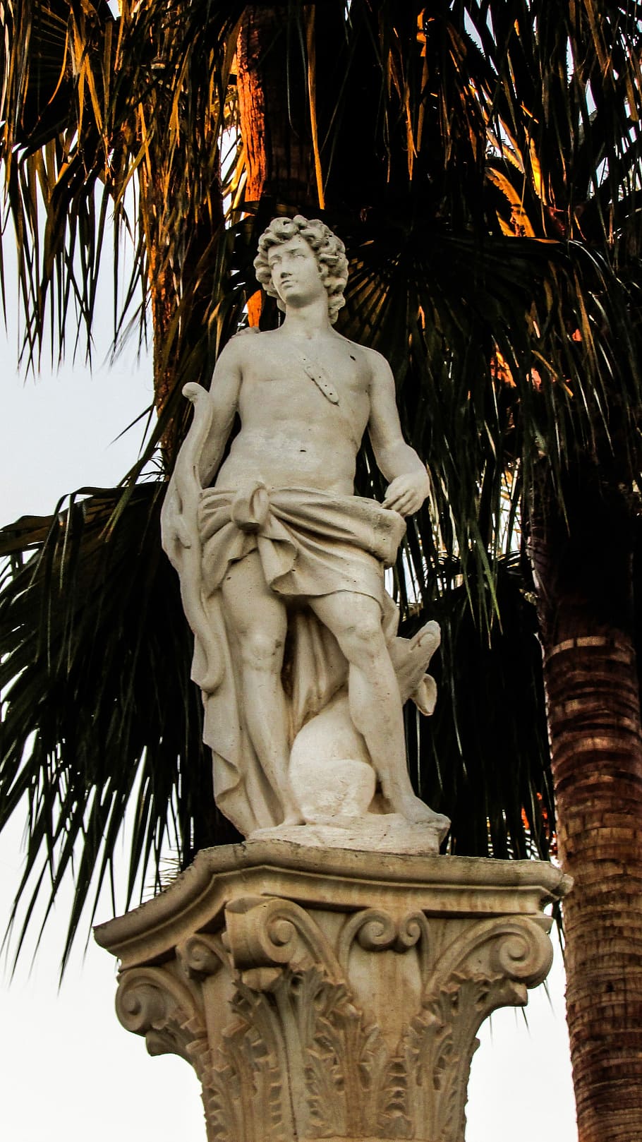 Hunter, Statue, Sculpture, Classical, garden, villa, paralimni HD wallpaper