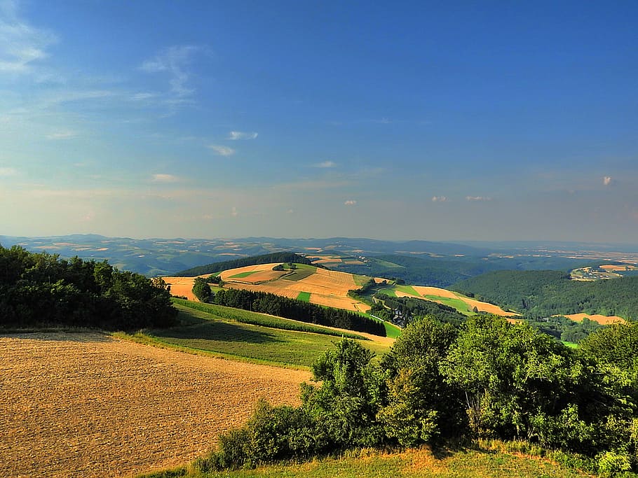 outlook, landscape, distant view, hill, nature, rural Scene HD wallpaper