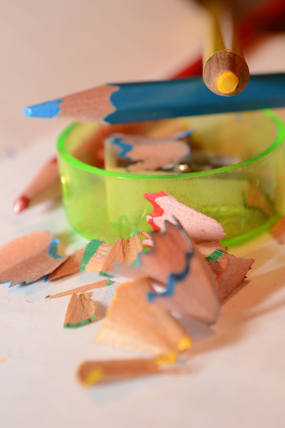 colored pencil, school, sharpens, still life, multi colored HD wallpaper