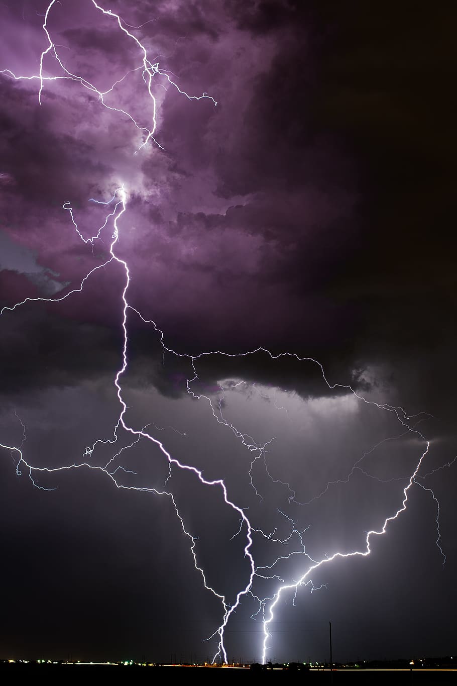 selective photography of white thunder, lightning arc during night time, HD wallpaper