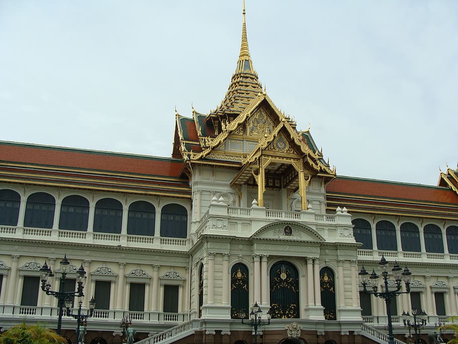 grand palace, bangkok, thailand, architecture, buddha, building exterior, HD wallpaper